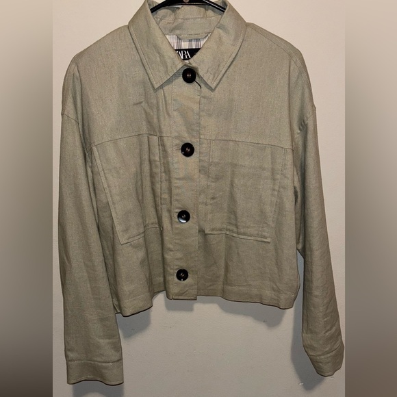 Zara Women's Olive Blazer - Picture 2 of 5